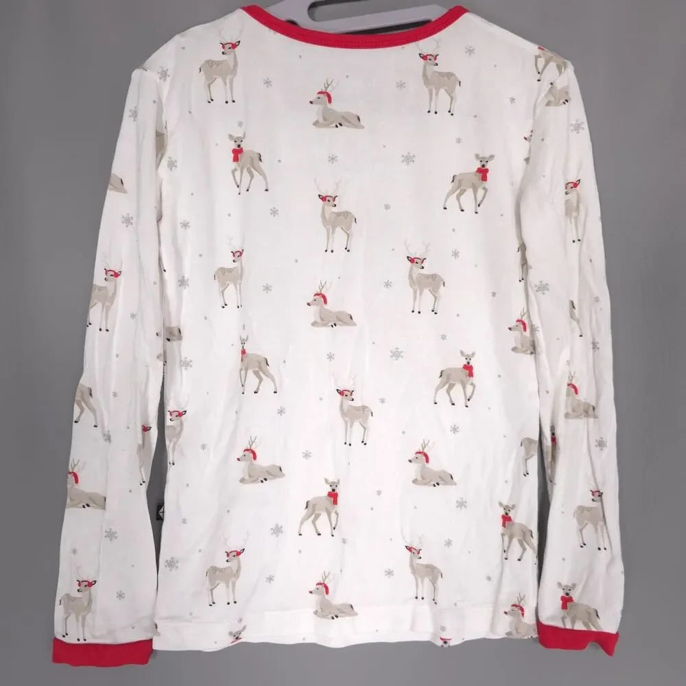 KYTE‎ BABY Pajama Set 6T Unisex Reindeer Print Kids Soft Sleepwear Bamboo Blend
